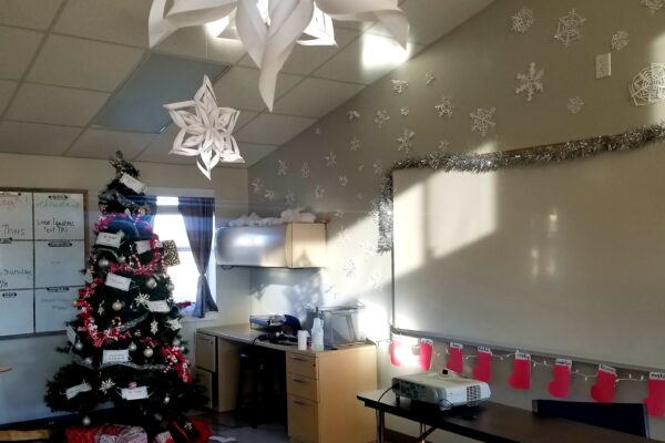 Decorating Upper School classrooms is a cherished Christmas tradition at PCS.