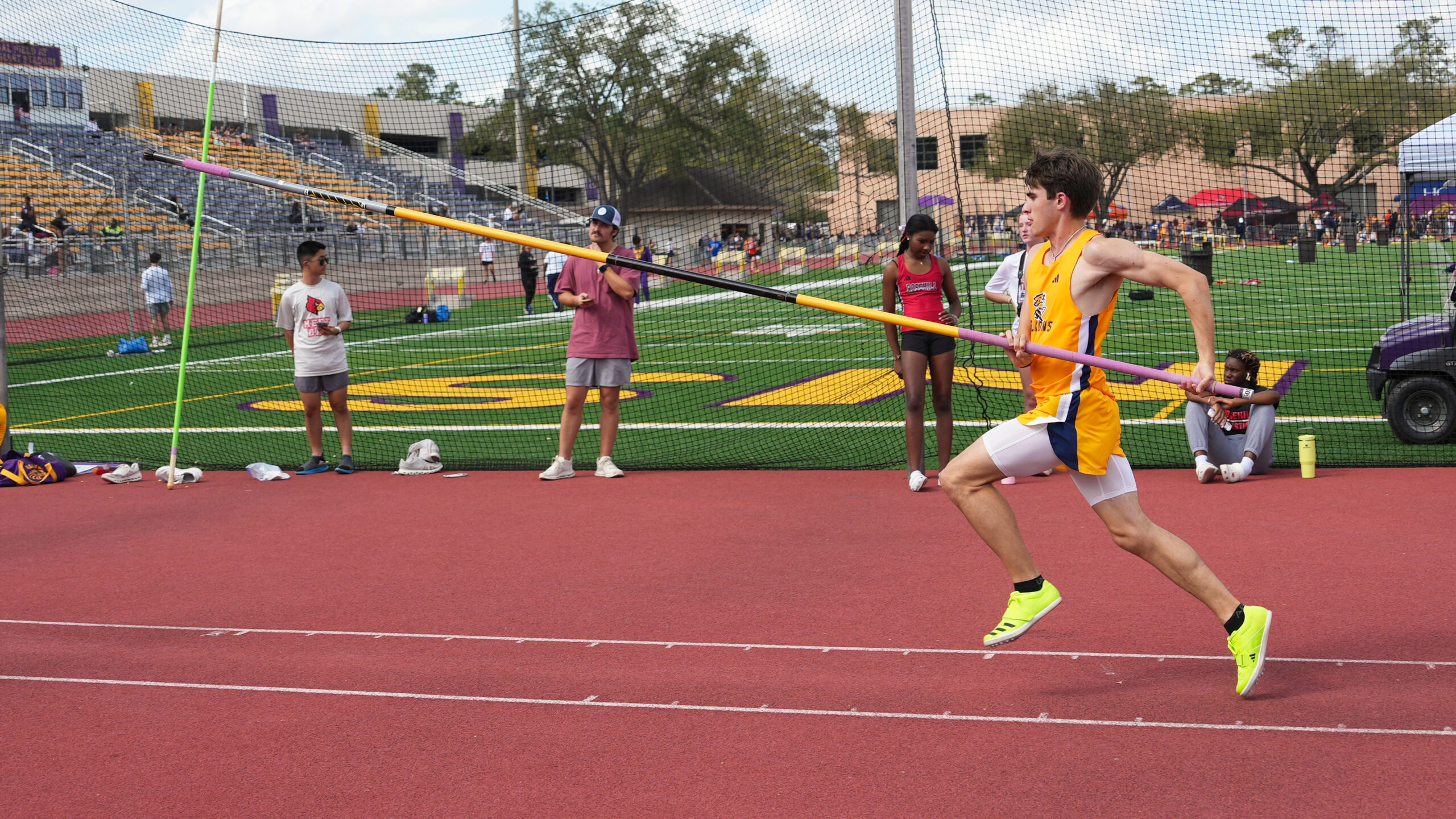 Providence Classical School Varsity Boys Track pole vaulter
