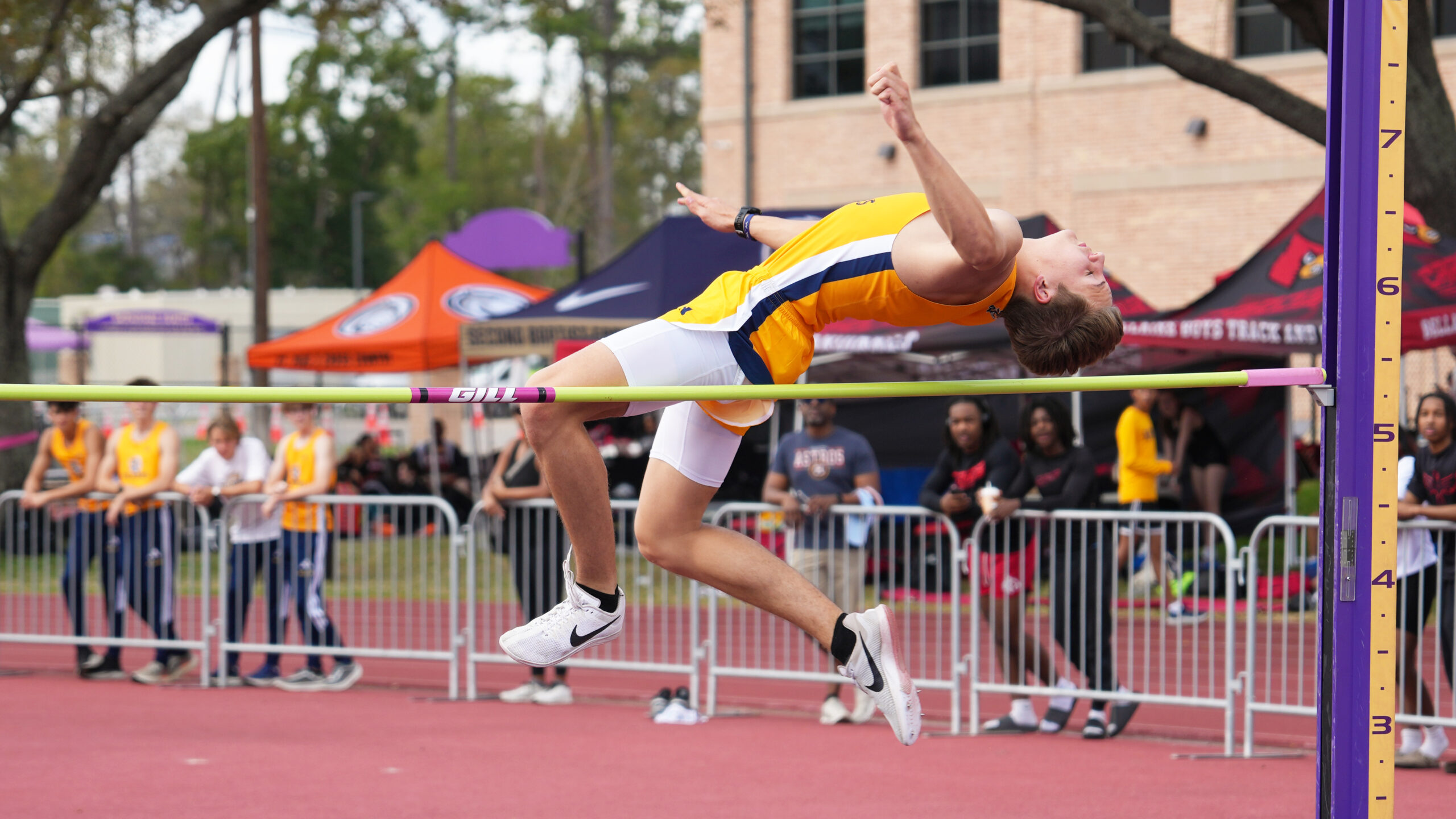 Providence Classical School Varsity Track & Field athlete competing in the high jump